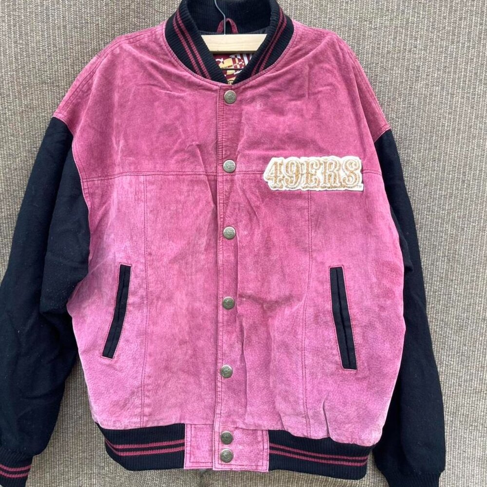 Vintage G-III Carl Banks San Francisco 49ers Suede Leather Men’s Jacket Sz L